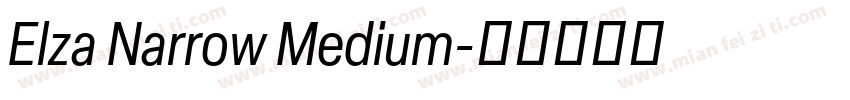 Elza Narrow Medium字体转换